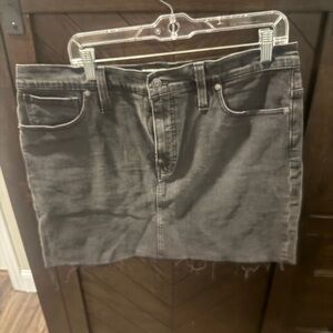 NWT Madewell Washed Black Denim Skirt sz32